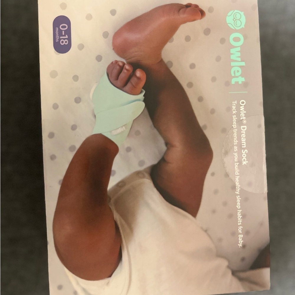 Owlet Baby Monitoring Sock - Light Green